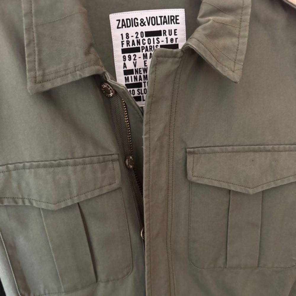 Zadig & Voltaire Kayak Mili Gold Skull Military Jacket L - Picture 6 of 10